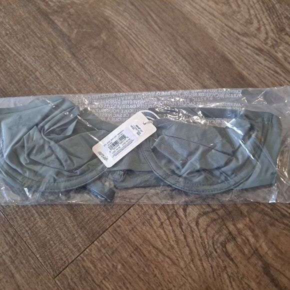 Aerie SMOOTHEZ Full Coverage Unlined Underwire Bra; Dark Green NWT - Picture 3 of 6